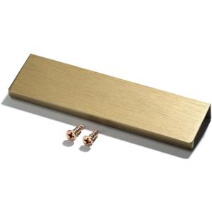 Finger Pulls for Cabinets Drawers - Aluminum Alloy Concealed Handle for Home Kitchen Door Dresser, Easy Installation (4, Bronze, 120mm/4.72inch)
