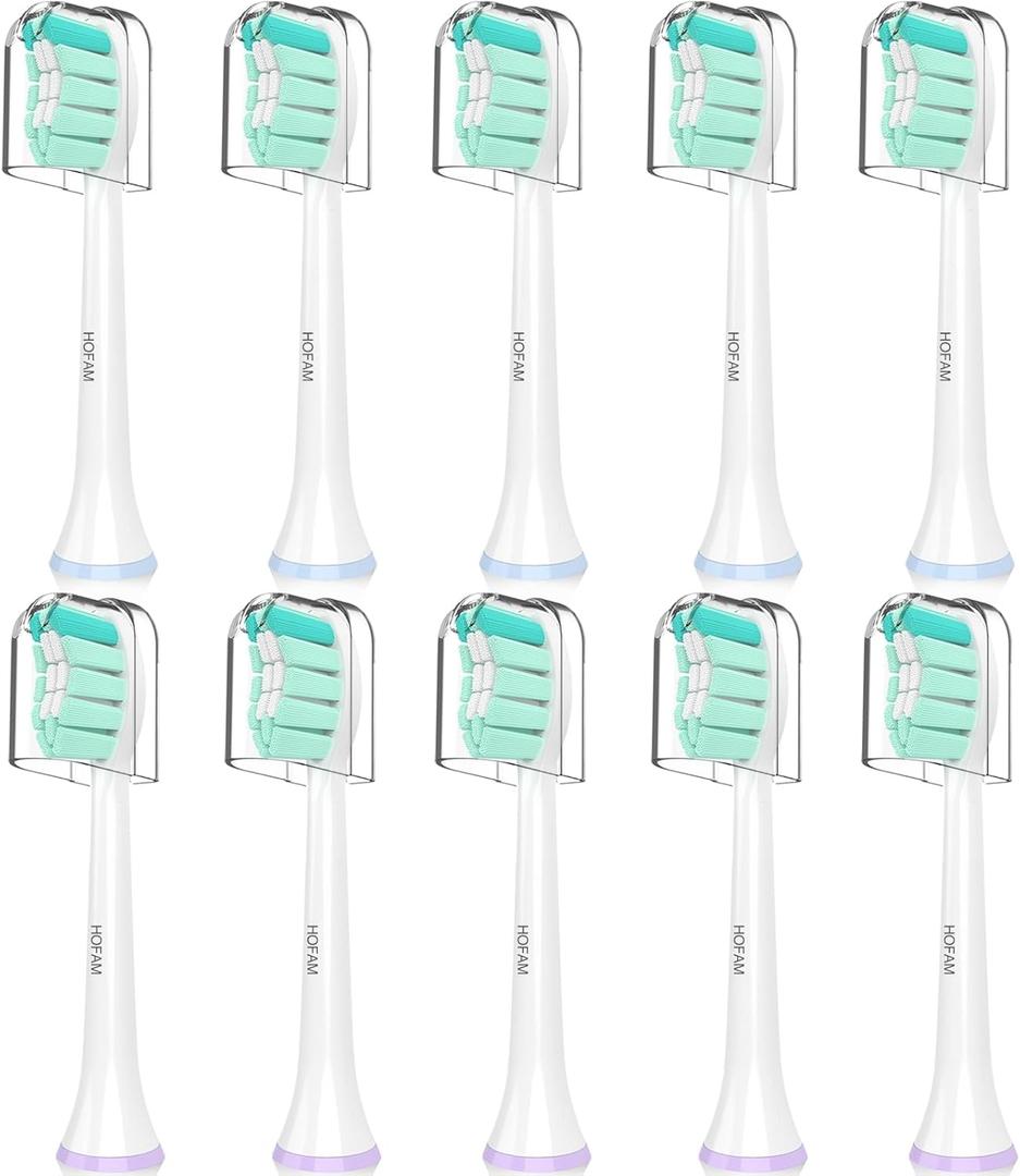 Replacement Toothbrush Heads for Philips Sonicare Replacement Heads C1,4100,G2,C2,Replacement Brush Head Compatible with Phillips Sonicare Electric Toothbrush C2,C1,4100,for Philips Sonic Care Brush (1 Count (Pack of 10), White, 10 Count (Pack of 1))