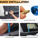 2 x Car Truck Bullet Antenna,Replacement Car Aluminum Antenna Compatible with Ford Bronco 2021 2022 & Dodge Ram 1500 1997-2023for Ram 1500 Accessories (Blue)