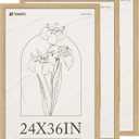 24x36 Poster Frame 3 Pack - Light Oak, Natural Wood Grain Picture Frame, Suitable for Photos, Puzzles, Paintings & Maps, Wall Hanging