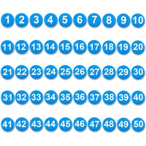 1-50 Magnetic Numbers, 0.8" Multi-Use Numbered Magnets