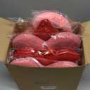 4 Pcs 10 Inch Valentine's Day Large Heart Ornaments for Tree Glitter Heart Wreath 3D Foam Wreath for Front Door Outdoor Decor for Trees Front Door Stairs Mantel Wall Window(Red,Pink)