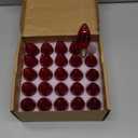 Brightown 25 Pack C9 Incandescent Bulb Red, C9 Christmas Replacement Light Bulb for Christmas String Light, E17 Intermediate Base, 7 Watt, Red