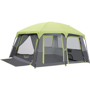 CAMEL CROWN Camping Tents 10 Person Family Cabin Tent with 2 Doors and 4 Windows Large Multiple Room Tent with Floor Mats Tents for Camping Outdoor Hiking