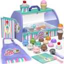 Lehoo Castle Ice Cream Toys for Toddlers 3-5, Toys for 3 4 Year Old Girls, Play Ice Cream Counter Shop Playset for Kids, Gift for Girls Boys 3 4 5 6 Year Old