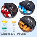 XL Monthly Pill Organizer 2 Times A Day, AM/PM One Month Pill Box 28 Day,Daily Pill Case Large 4 Week Big Compartments for Pills Vitamin Fish Oil Supplements (Black)