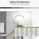 hykolity 10 inch Flush Mount LED Ceiling Light Fixture, 17W 1100lm, 2700K/3000K/3500K/4000K/5000K Adjustable Ceiling Lights, Brushed Nickel Saturn Dimmable Lighting for Hallway Bathroom - 2 Pack