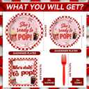 Yungyan 96 Pcs She's Ready to Pop Baby Shower Decor Soda Theme Tableware
