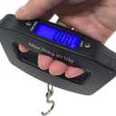 AFUNTA 50Kg 10g Luggage Weight Scale, LCD Luggage Scale Travel Digital, Fish Scale, Home Electronic Portable Hanging Weight Hook Travel Luggage Scale