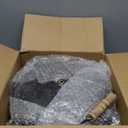 Farmhouse Garbage Can with Lid Indoor Outdoor Trash Can with Embossed Bird and Flowers PatternMetal Retro Kitchen Trash Can with Lid for Kitchen Room and Garden Decor (Black)