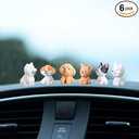 Z-synka Dog Car Interior Accessories for Dashboard Decorations Rearview Mirror Decor,for Car Home Garden Office Computer Monitor Figurines Decor,Dog Loves Gifts for Women Girl Men