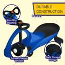Wiggle Car - Ride on Toy for Ages 3 and Up - Toddler Ride on Toys with no Batteries, Gears, or Pedals Just Twist, Wiggle, and Go by Lil Rider (Blue and Black), 30"L x 13.5"W x 16"H