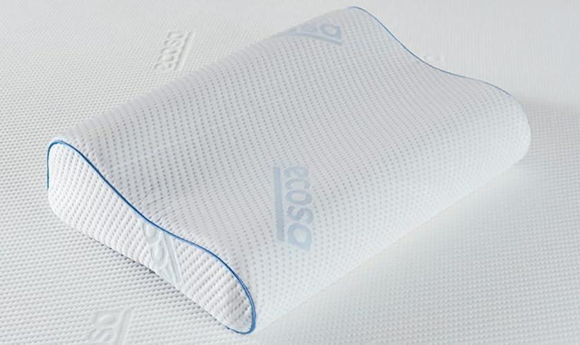 Ecosa Cooling Gel Memory Foam Pillow | Cool-to-Touch Fabric | Contoured Design | Adjustable Height | 4 Times Cooler Than Cotton | 100 Night Trial, 22 x 14.9 x 4.5 inches