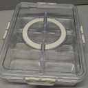 Snackle Box Container,8 Snack Bowls Portable Serving Tray Snack Box with Lid and Handle,Snack Containers Snackle Box Ideal for Veggies, Fruit, Candy, Party, Nuts, Essentials (1Pack-Snack Bowls-Cream)