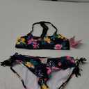 Kanu Surf Girls' Willow V-Neck Bikini Beach Sport 2-Piece Swimsuit (14, Brooke Black)