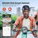 DC Smart Bike Helmet with Cameras Dual HD Front & Rear Video Recorder for Ebike & Electric Scooter, Bluetooth App Control Action Cam Helmet, CPSC Certified, Size Head Circumferences From 21 To 24.8" (Black)