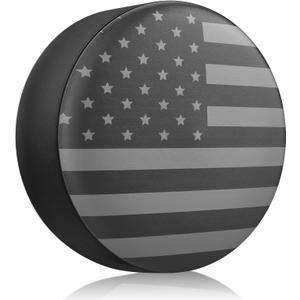 Spare Tire Cover for RV Trailer, Waterproof Leather Wheel Cover with American USA Flag, Camper Spare Tire Cover Fit for Jeep Wrangler Rv SUV Truck Travel Trailer 15"