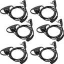 Macarrie 24 Pcs Radio Headset with Mic 2 Pin D Shape Walkie Talkie Earpiece with Mic Walkie Talkie Earpiece Compatible with Rt68 Rt19 Rt27 Rt28 Rt22 Rt21 H-777 2 Way Radios, Soft Ear