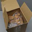 Honeydak 100 Set Christmas Magical Reindeer Food Glass Jars Elk Shaped Paper Card Tags and Bells Velvet Rope Reindeer Food Kit Christmas Eve Gift for Holiday Xmas Party Supply Stocking Filler Present