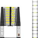 Telescoping Extension Ladder 15.5FT, Aluminum Telescopic Ladders with Carry Bag for Outdoor Indoor Use