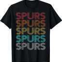 Retro Vintage Spurs T-Shirt (Black, XL)