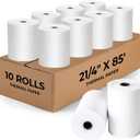 TheBestLoft Printivites, 2-1/4" x 85' Thermal Paper Rolls - 10 Pack for POS, Square Terminals, and Credit Card Machines - Quality Receipts & Calculations Verifone VX510 VX570 FD50 T422