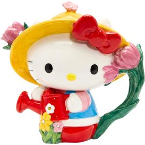 Blue Sky Clayworks Hello Kitty Teapot, Ceramic, 8" L x 4.75" W x 7.25" H, Sunny Watering-Can Pour