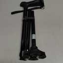 REHAND Walking Cane for Men & Women - Foldable, Adjustable, Lightweight, Self Standing Pivot Walking Cane, Soft Handle Grip, with Travel Bag, Walking Sticks for Seniors & Adults (Black)