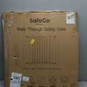 30.47"-32.64" Baby and Pet Safety Gate, 30" Tall Metal Walk-Thru Gate for Doorways & Stairs, Easy One-Hand Open, Dual Lock (Gray, 29" W x 30.5“H)