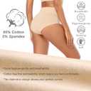 Molasus Women's Cotton Underwear High Waisted Full Coverage Ladies Panties,5 Pack(Teal, XL)