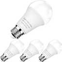 4-Pack Dusk to Dawn LED Light Bulbs, 75W Equivalent, Daylight 5000K 1,100LM, Automatic On/Off Outdoor Light, E26 A19 10W Bright Porch Light Bulbs, for Indoor/Outdoor Yard Patio Garage Garden