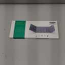 Samsers Foldable Bluetooth Keyboard with Touchpad - Portable Wireless Keyboard with Holder, Rechargeable Full Size Ultra Slim Pocket Folding Keyboards for Android Windows iOS Tablet & Laptop - Blue (BT x1)