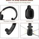 Trucker Bluetooth Headset V5.0, Wireless Headset with Noise Canceling&Mute Microphone for Cell Phones, On Ear Bluetooth Headphone for Computer, Zoom Meetings, Skype, Home Office