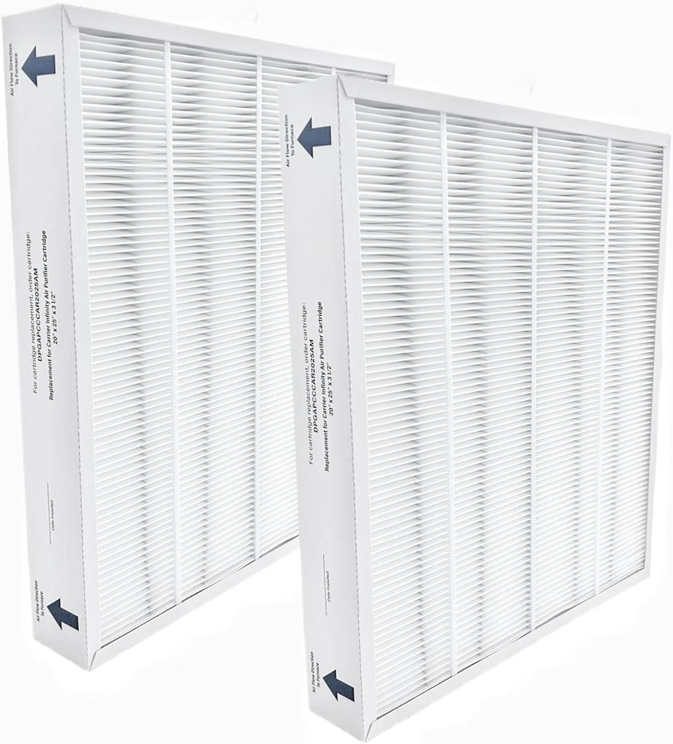 Filter(2PACK) Compatible with Bryant/Carrier Bryant/Carrier Infinity 20" x 25" MERV 15 Air Purifier Cartridge (GAPCCCAR2025) Furnace Filter replacement, H13-4-stage composite filter
