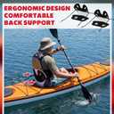 2 Pack Ergonomics Kayak Seat, Universal Adjustable Ergonomics Kayaking Seat with Back Support, Kayak Replacement Part, Detachable Paddle Board Fishing Boat Cushion for Kayaking
