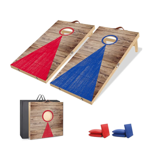 Wooden Cornhole Board Set with Bean Bags, Choose 4x2 or 3x2 2x1.3 ft Corn Hole Boards, Portable Outdoor & Indoor Toss Game Sets for Kids Adults and Family Party Camping Equipment