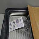 Stainless Steel Litter Box, Extra Large Litter Boxes for Big Cats, XL Metal Cat Litter Box with Lid, Anti-Urine Leakage, Non-Sticky, Include Cat Mat and Litter Scoop (Gray)