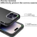 Phone Case for iPhone 14 Pro Case with HD Screen Protector, Heavy Duty Shockproof & DustProof & Dropproof 3-Layer Cover Phone Case for iPhone 14 Pro (6.1'') (BlackGrey)