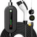 Portable Level 2 EV Charger 240V 32A (7.68kw) - Portable Electric Vehicle Charger with 25ft Charging Cable NEMA 14-50 Plug, IP65 Waterproof & Fireproof, Compatible with All J1772 Evs