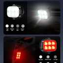 Zewdov Bike Lights for Night Riding, USB Rechargeable Bike Lights Front and Back, Waterproof IP65 Bicycle Light, 4+6 Modes Bike Headlight and Tail Light Set,1.5 Hrs Fast Charging, Easy to Install