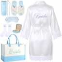 7pcs Something Blue Bride to Be Bridal Shower Box Gift,Classic Style,L
