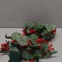 ATDAWN 7 FT Red Berry Christmas Lighted Garland, Battery Operated Christmas Garland with Lights, Flexible Artificial Garland for Indoor Home Fireplace Christmas Holiday New Year Decoration