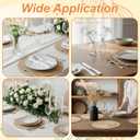 24 Pack Round Burlap Placemats Bulk, 11.8 Jute Rustic Table Placemats Bulk for Charger Plates, Burlap Circle Tables Mats for Dining Table, Brown Charger Place Mat for Wedding Dinner Holiday Farmhouse