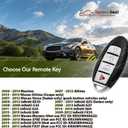 2 Keylessbest Replacement for 2012 2013 2014 2015 Nissan Altima Versa Murano Infiniti EX35 G35 FX37 FX35 QX70 Key Fob Remote Control KR55WK48903 4 Buttons 315MHz