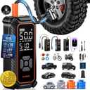 OlarHike Tire Inflator Portable Air Compressor, 150PSI Dual Power - 6000mAh & 12V DC, Cordless Air Pump for Car Tires, Bikes, Motorcycle, Balls with LED & Digital Pressure Gauge, Gift for Mom
