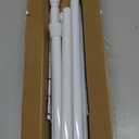 2 Pack White Tension Curtain Rod for Windows 28 to 48 inch, Adjustable Expandable Pressure Spring Curtain Rod No Drilling, 7/8" Curtain Rod for Bedroom Doorway Closet Door