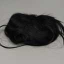 Black Mens Wig Tie Into Ponytail Vincent Vega Costume Funny Wig For Halloween Cosplay Party Use