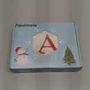 20 Inches Christmas Stockings with Initials,Knit Embroidered Letter White Christmas Stocking,Monogram Christmas Stocking for Famliy Holiday and Xmas Tree Fireplace (Letter-A)