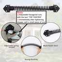 HOME MASTER HARDWARE 11" Gate Spring Self Closing Outdoor, Heavy Duty Gate Springs Black,Automatic Gate Closer for Wooden and Vinyl Fence, Adjustable Tension Door Springs to Close Door(Steel,2 Pack)