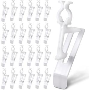 Minetom 100 Pack All-in-One Christmas Light Clip for C7 C9 Christmas String Lights, Christmas Light Plastic Clips for Roof and Gutter, Shingle Clips Outdoor